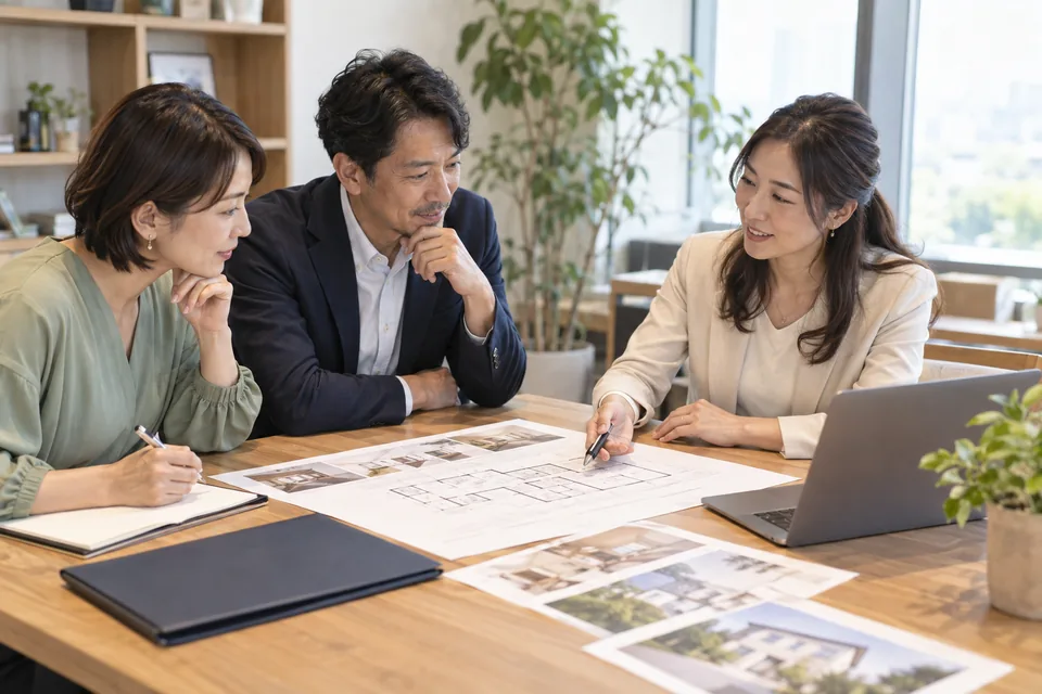 不動産の専門家が打ち合わせをするイメージ